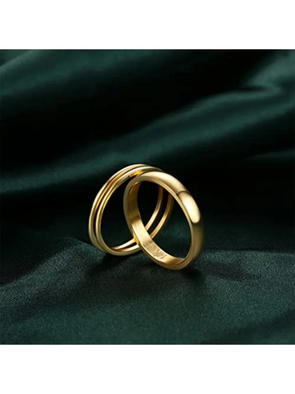 14K Gold Filled Stacking Rings Set, Dainty Thin Band Comfort Fit